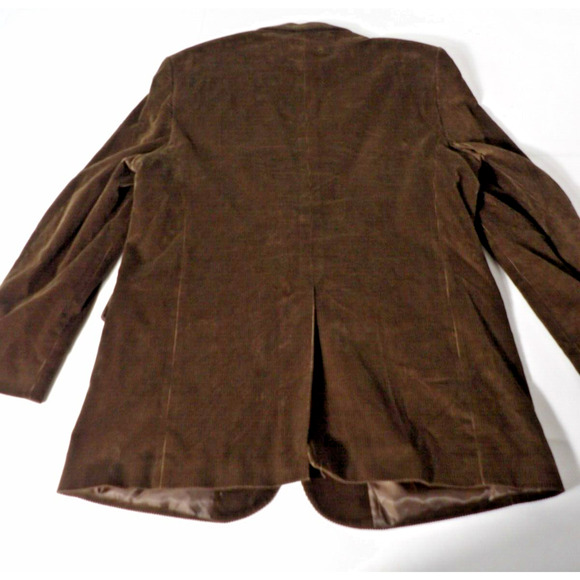 Meeting Street Mens Corduroy Blazer 44L Long Brown Double Button Career Party - Picture 15 of 16